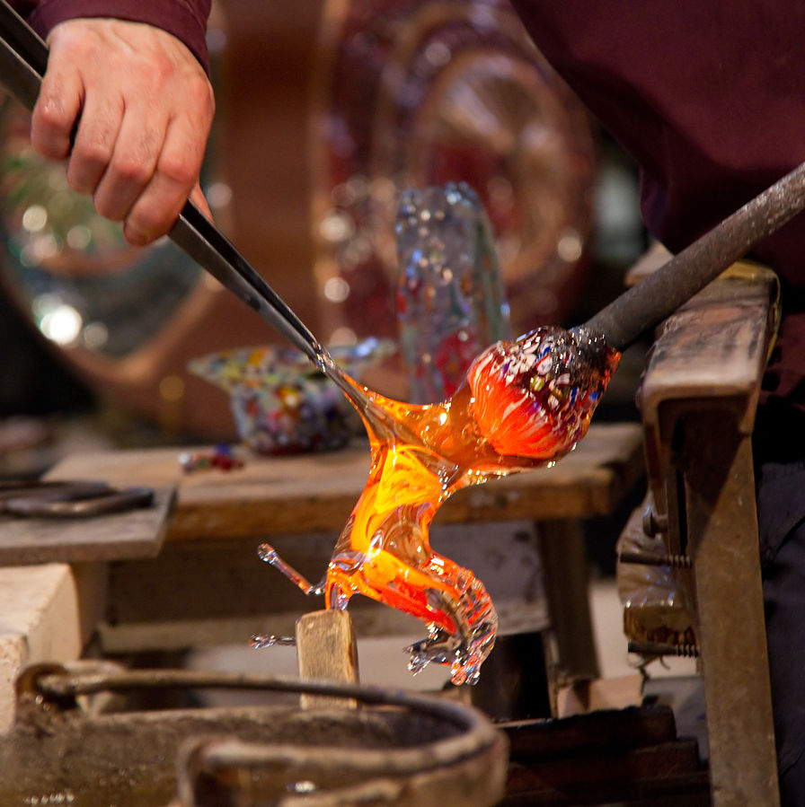 Which Venetian, Italy Island is Famous for Glass Blowing?